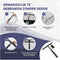TTD® Douchewisser 2-in-1 - Uitschuifbare Lange Steel 97 cm - Siliconen Wisserblad - Ergonomisch - Zwart