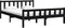 vidaXL - Bedframe - massief - hout - zwart - 150x200 - cm