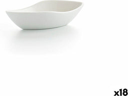 Kom Ariane Alaska Mini Ovalen Keramisch Wit (10,5 x 4,8 x 2,8 cm) (18 Stuks)