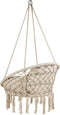 Outtec® Hangstoel - Schommel met Kussens - 62cm Diameter - tot 150 kg - 100% Katoen - Beige
