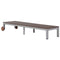 vidaXL - Ligbed - met - wieltjes - poly - rattan - bruin