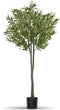 tectake® Kunstmatige Olijfboom Oleand - Kunstplant - Realistische Bladeren en Olijven - Hoogte: 150 cm