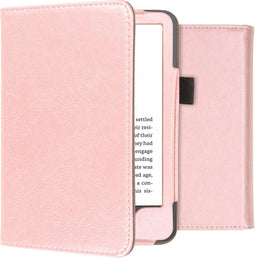 imoshion E-reader Hoesje - Geschikt voor Amazon Kindle (2022) 11th gen, Amazon Kindle (2024) - Vegan Leather Bookcase - Rosé Goud