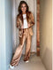 Raizzed Carola - Broek - Velvet met steekzakken - Caramel Brown Dames Maat XS