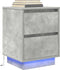 vidaXL - Nachtkastjes - met - LED-verlichting - 2 - st - 38x34x50 - cm - betongrijs