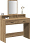 vidaXL - Kaptafel - met - Lades - - - Artisan - Eiken, - 100x41x140 - cm