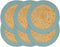 vidaXL - Placemats - 4 - st - rond - 38 - cm - katoen - effen - donkergrijs