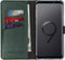 Selencia Galaxy S9 Plus - Echt Lederen Bookcase - Ruimte voor 3 pasjes - Groen