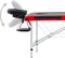 vidaXL - Massagetafel - inklapbaar - 3 - zones - aluminium - zwart - en - rood