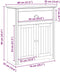 vidaXL - Gangkast - BODO - 80x35x90 - cm - wit - en - bruin
