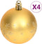 vidaXL - 70-delige - Kerstballenset - goud - en - rood