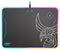 L33T-GAMING Vikings - KVENNAVAGN - Harde Gaming Muismat - RGB verlichting - Maat M (35.5 x 25.5 cm) - Hard surface waterproof muismat - draadloos (Qi 10W) opladen ingebouwd - Zwart