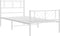 vidaXL - Bedframe - met - hoofd- - en - voeteneinde - metaal - wit - 90x190 - cm