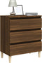 vidaXL - Dressoir - 60x35x69 - cm - bewerkt - hout - bruin - eikenkleur