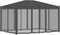 vidaXL - Prieel - met - horren - 3x4 - m - staal - antraciet