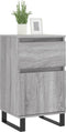 vidaXL - Dressoir - 40x35x70 - cm - bewerkt - hout - grijs - sonoma