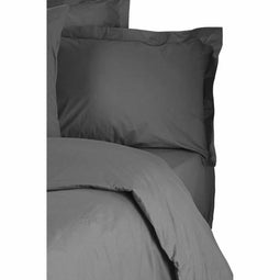 Dekbedovertrek set Antraciet - 3 Onderdelen - 100% Katoen - Bed 200 x 240 cm (3 stuks)