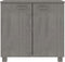 vidaXL - Dressoir - HAMAR - 85x35x80 - cm - massief - grenenhout - lichtgrijs