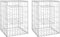 vidaXL - Schanskorf - paal - 40x40x180 - cm - ijzer