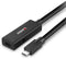 Lindy 43364 - USB-C-kabel - 5 m - USB 3.2 Gen2 - Zwart