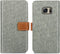 iMoshion Hoesje Geschikt voor Samsung Galaxy S7 Hoesje Met Pasjeshouder - iMoshion Luxe Canvas Bookcase - Grijs