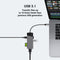 Green Cell HUBGC01 - USB Hub - 1x HDMI 3x USB 3.2 type-C - Zilver
