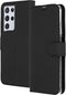Accezz Samsung Galaxy S21 Ultra - Wallet Softcase Bookcase - 3 pashouders - Zwart