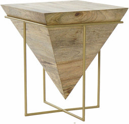Bijzettafel DKD Home Decor Metaal Mangohout (40 x 40 x 45 cm)