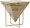 Bijzettafel DKD Home Decor Metaal Mangohout (40 x 40 x 45 cm)