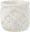 J-Line bloempot Geruit - cement - wit - small - Ø 15.5 cm