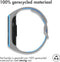 iMoshion Bandje Geschikt voor Samsung Galaxy Fit 2 / Blauw - iMoshion Siliconen sport band met inkliksysteem gesp - Grijs