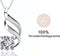 Yolora Dames Ketting - Kalpa Camaka Kristal Hanger - 18K Wit Verguld - Zilverkleurig