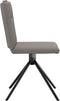 vidaXL - Eetkamerstoelen - draaibaar - 2 - st - stof - taupe
