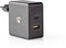 Nedis WCPD45W100BK - USB-wandlader 45W - 2 poorten USB-C 3,0 A en USB-A 2,4 A - Zwart