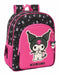 Safta Kuromi - Schoolrugzak - Ergonomische padding - Zwart Fuchsia - 32 x 38 x 12 cm