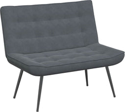 vidaXL - Bankje - 110x74x84 - cm - fluweel - donkergrijs