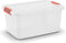Curver Kis K Latch Box L - Opbergbox met Deksel - 43L - 59x39x28 - Oranje clips