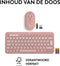 Logitech Pebble 2 Combo - Draadloos Toetsenbord en Muis - 3 apparaten koppelen - Roze