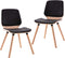vidaXL - Eetkamerstoelen - 2 - st - kunstleer - zwart