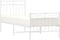 vidaXL - Bedframe - met - hoofd- - en - voeteneinde - metaal - wit - 80x200 - cm