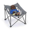 BRIGHT STARS Pop 'N Chill Grijze Opvouwbare Baby Bouncer, SPF +50 Zonnescherm en Draagtas Inbegrepen