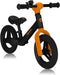 Lionelo Toni - Loopfiets - Voor kinderen vanaf 18 mnd - Verstelbaar zadel en stuur - Lichtgewicht 2,3 kg - Kleur zwart/oranje