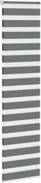 vidaXL - Zebra - rolgordijn - 65x200 - cm - stofbreedte - 60,9 - cm - donkergrijs