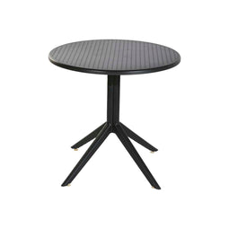 Eettafel Home ESPRIT Zwart Metaal Polypropyleen 80 x 80 x 75 cm