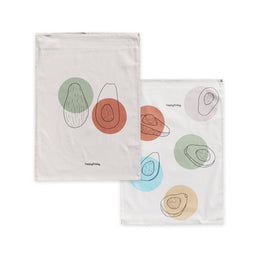 Happy Friday Tea towel (2 pc) Avocado 70x50 cm Multicolor