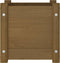 vidaXL - Plantenbakken - 2 - st - 31x31x31 - cm - massief - grenenhout - honingbruin