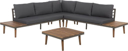 Beliani CORATO - Loungeset voor 5 - Grijs - Acaciahout