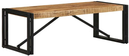 vidaXL - Salontafel - 100x50x35 - cm - massief - ruw - mangohout