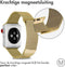 imoshion Milanees magnetisch bandje - Geschikt voor Apple Watch 1, 2, 3, 4, 5, 6, 7, 8, 9, 10 (42 mm), SE - 38/40/41 mm - Goud - M