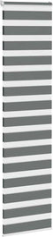 vidaXL - Zebra - rolgordijn - 55x230 - cm - stofbreedte - 50,9 - cm - donkergrijs